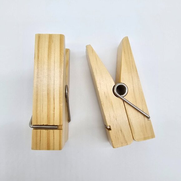 Jumbo Oversized Wooden Clothespins, 4"  - 2 Pieces - Picture 3 of 16